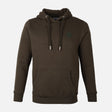 MEN SOLID FLEECE PULLOVER WITH HOOD