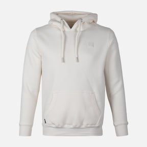 MEN SOLID FLEECE PULLOVER WITH HOOD
