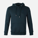 MEN SOLID FLEECE PULLOVER WITH HOOD