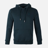 MEN SOLID FLEECE PULLOVER WITH HOOD