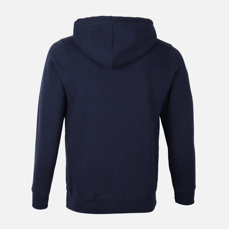 MEN SOLID FLEECE PULLOVER WITH HOOD