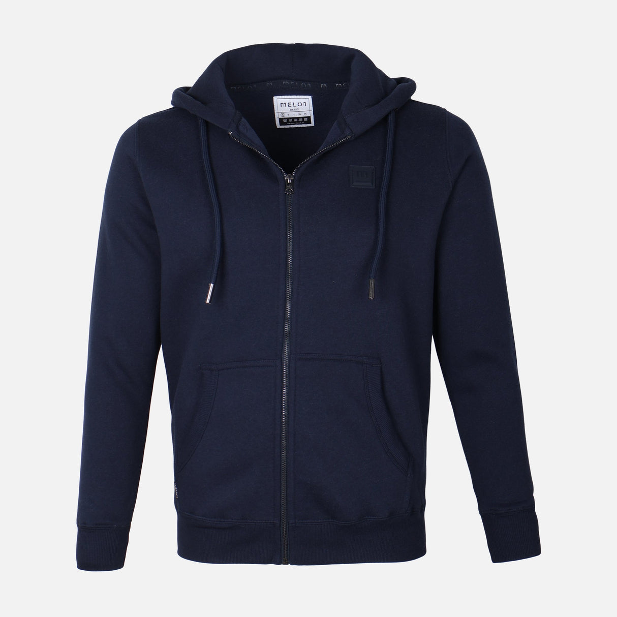 MEN SOLID FLEECE CARDIGAN WITH HOOD