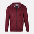 MEN SOLID FLEECE CARDIGAN WITH HOOD