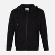 MEN SOLID FLEECE CARDIGAN WITH HOOD