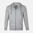 MEN SOLID FLEECE CARDIGAN WITH HOOD