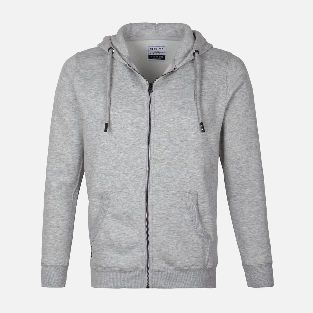 MEN SOLID FLEECE CARDIGAN WITH HOOD