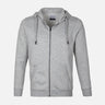 MEN SOLID FLEECE CARDIGAN WITH HOOD