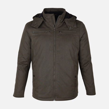MEN WOVEN JACKET WITH HOODED