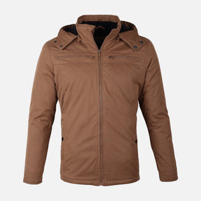 MEN WOVEN JACKET WITH HOODED