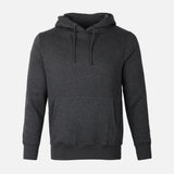 MEN BASIC SOLID FLEECE HOODED PULLOVER