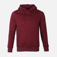 MEN BASIC SOLID FLEECE HOODED PULLOVER