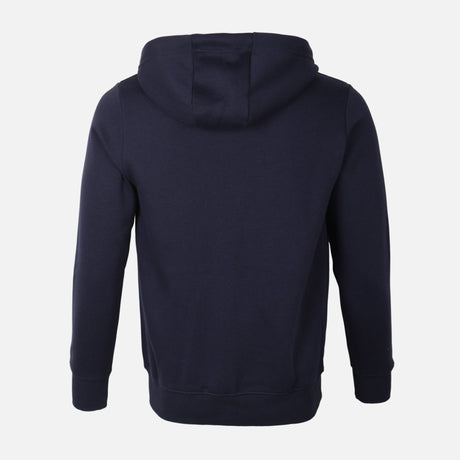 MEN BASIC SOLID FLEECE HOODED CARDIGAN