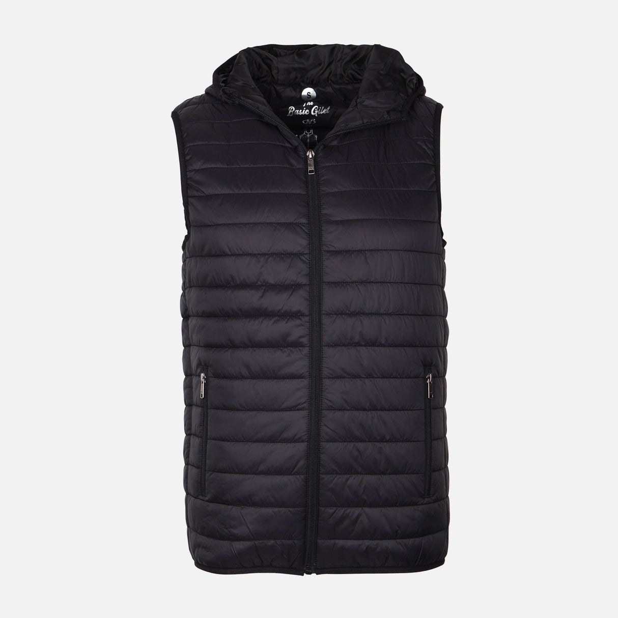 MEN BASIC PADDED VEST WITH HOOD