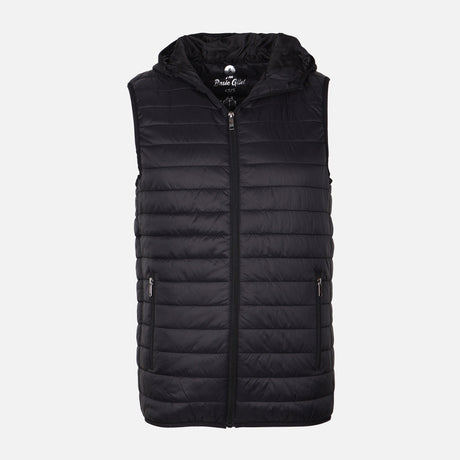 MEN BASIC PADDED VEST WITH HOOD