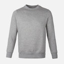 MEN BASIC SOLID FLEECE PULLOVER ROUND NECK