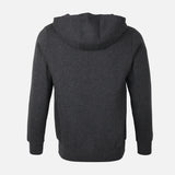 MEN BASIC SOLID FLEECE HOODED CARDIGAN