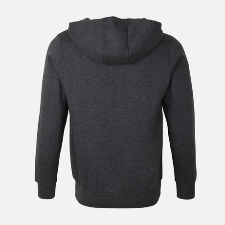 MEN BASIC SOLID FLEECE HOODED CARDIGAN