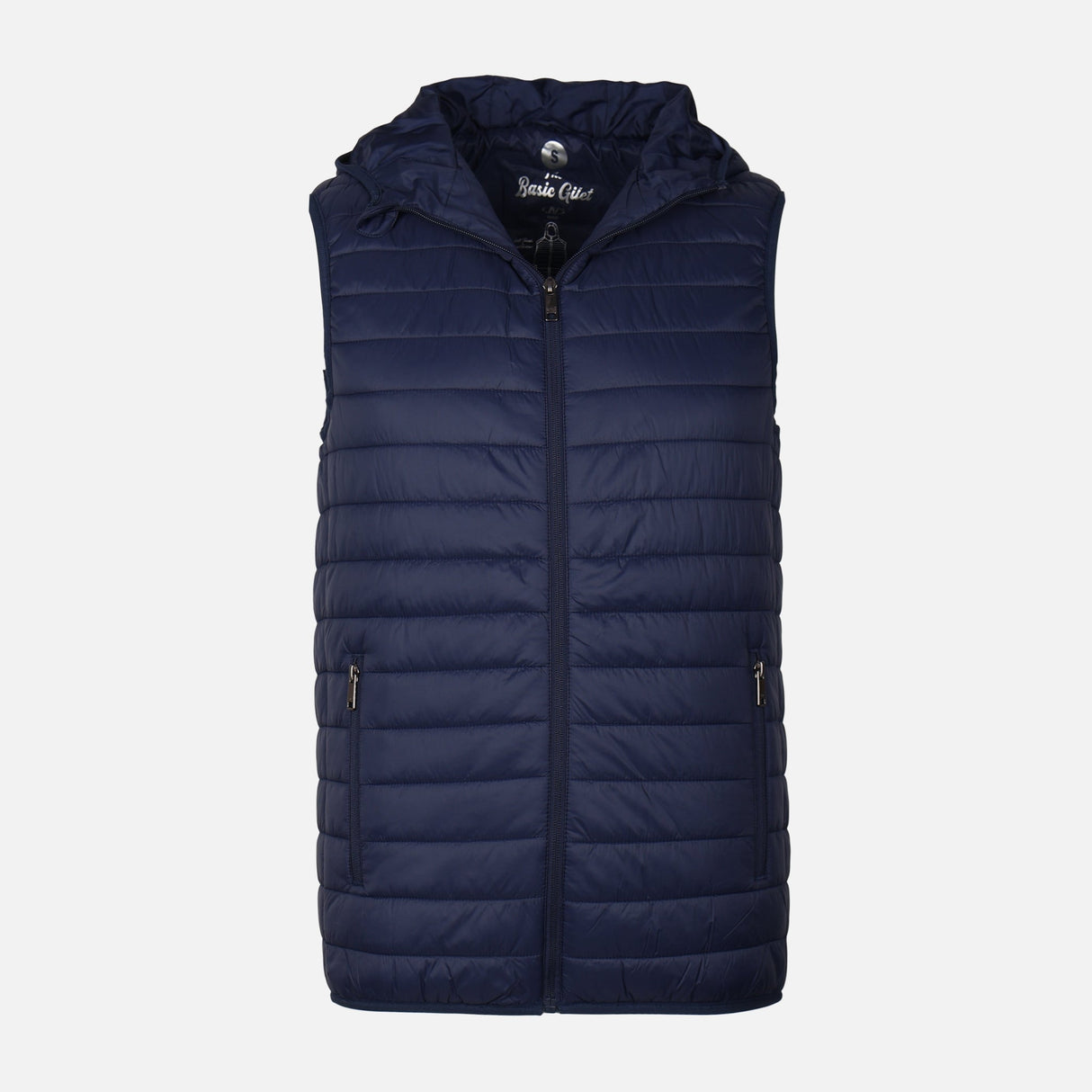 MEN BASIC PADDED VEST WITH HOOD