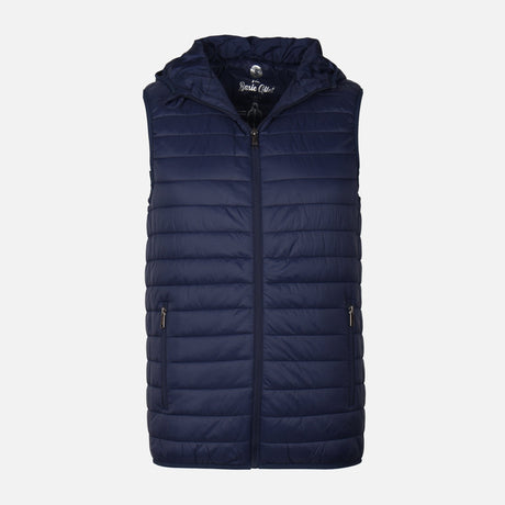 MEN BASIC PADDED VEST WITH HOOD