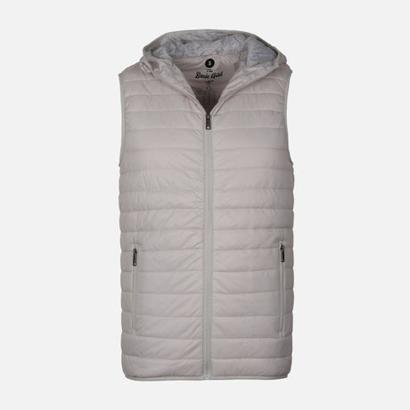 MEN BASIC PADDED VEST WITH HOOD