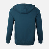 MEN BASIC SOLID FLEECE HOODED CARDIGAN