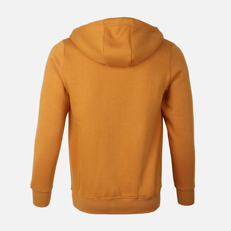 MEN BASIC SOLID FLEECE HOODED CARDIGAN