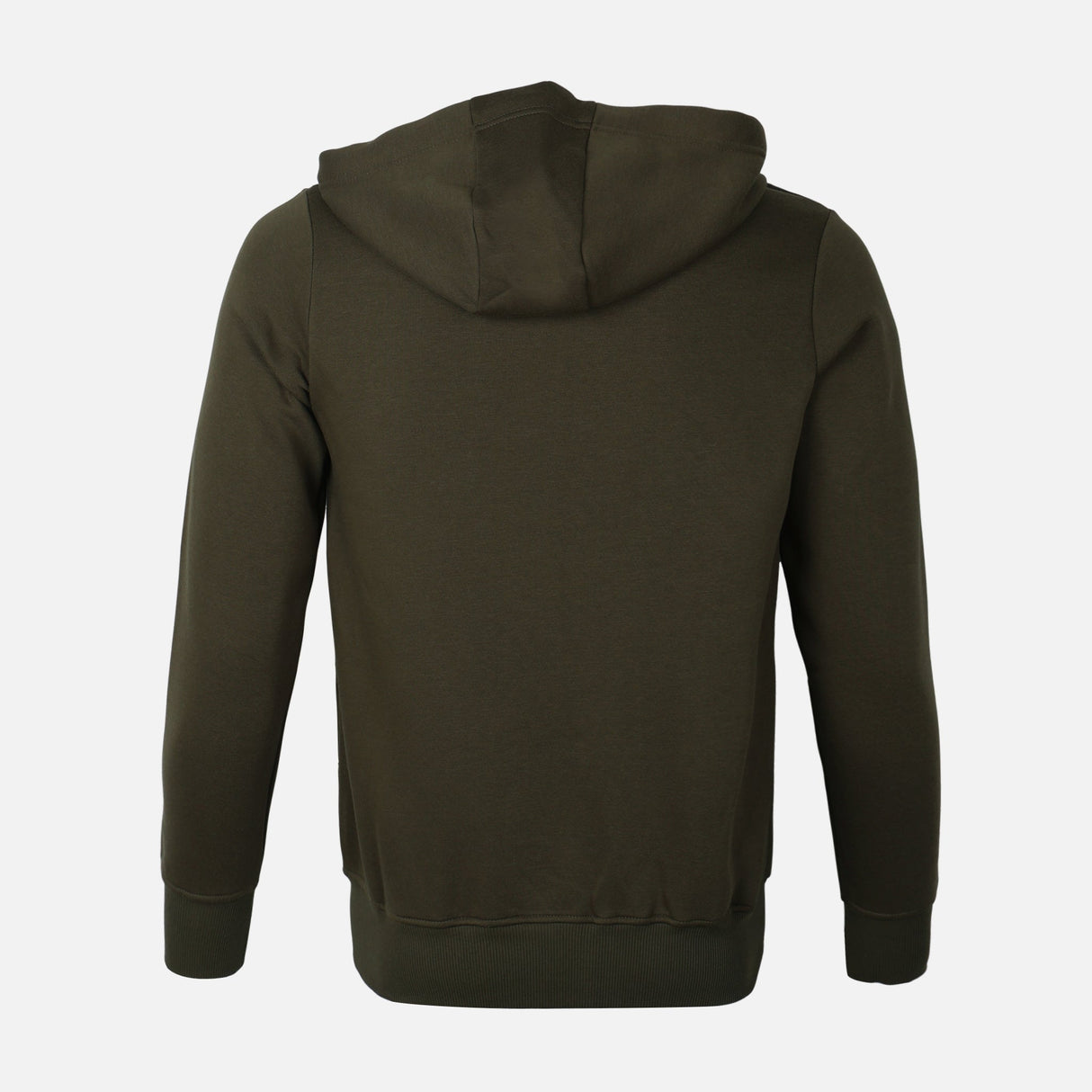 MEN BASIC SOLID FLEECE HOODED CARDIGAN