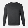 MEN BASIC SOLID FLEECE PULLOVER ROUND NECK