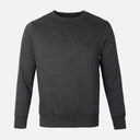 MEN BASIC SOLID FLEECE PULLOVER ROUND NECK