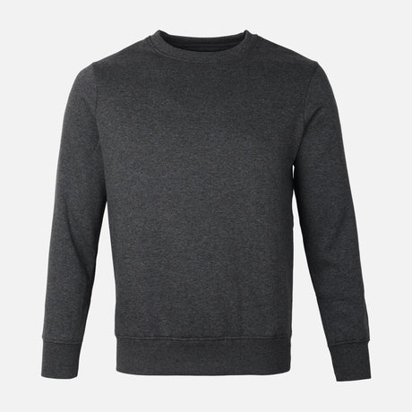 MEN BASIC SOLID FLEECE PULLOVER ROUND NECK