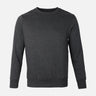 MEN BASIC SOLID FLEECE PULLOVER ROUND NECK