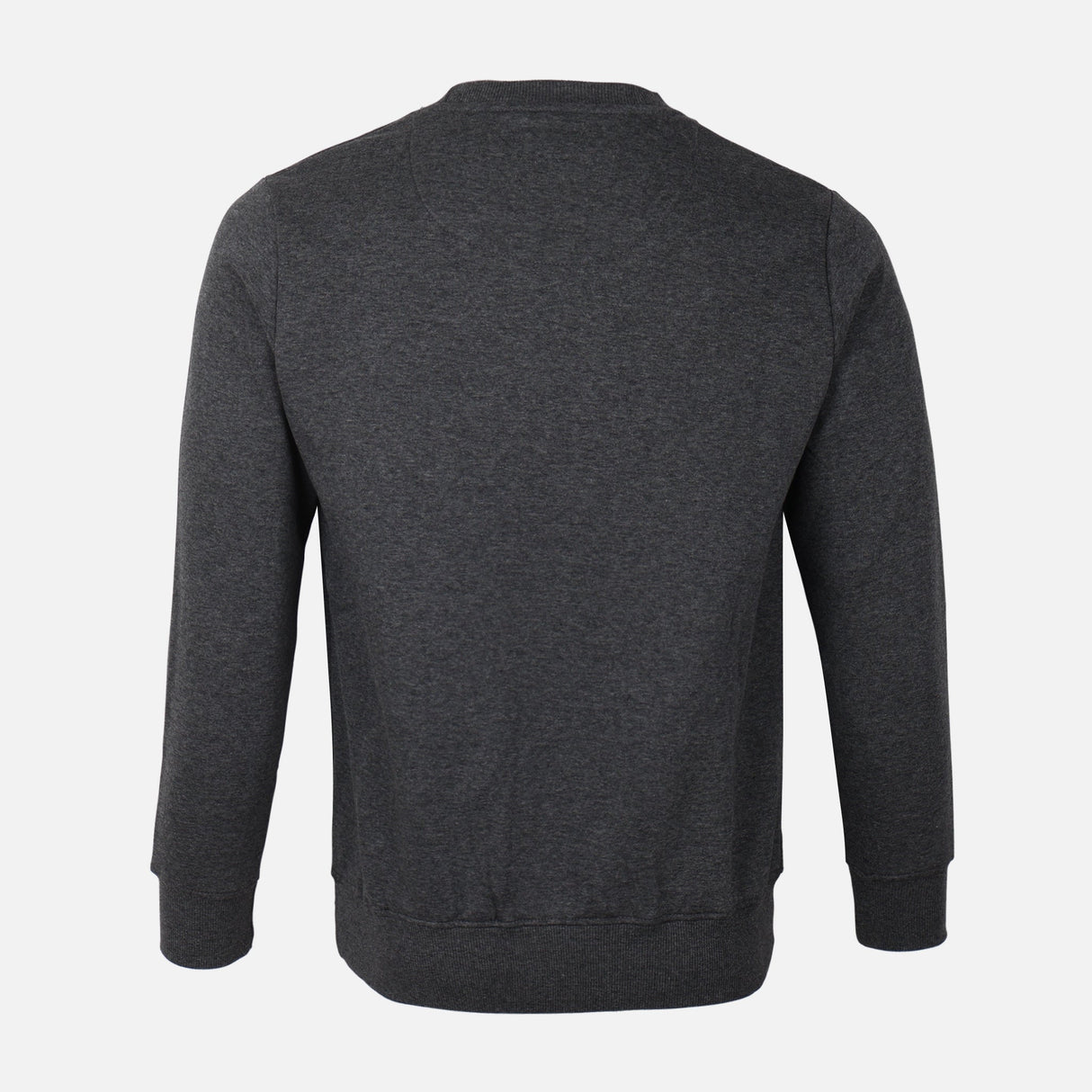 MEN BASIC SOLID FLEECE PULLOVER ROUND NECK