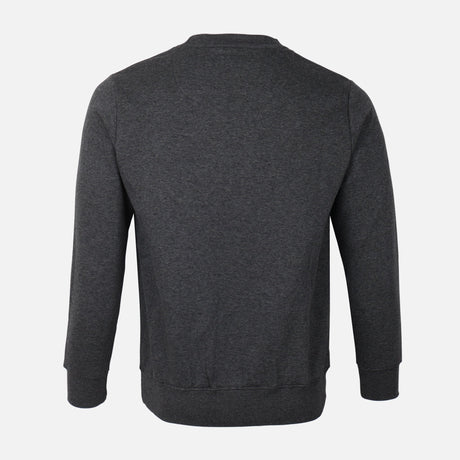 MEN BASIC SOLID FLEECE PULLOVER ROUND NECK