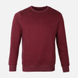 MEN BASIC SOLID FLEECE PULLOVER ROUND NECK