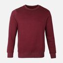 MEN BASIC SOLID FLEECE PULLOVER ROUND NECK