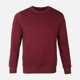 MEN BASIC SOLID FLEECE PULLOVER ROUND NECK