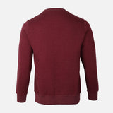 MEN BASIC SOLID FLEECE PULLOVER ROUND NECK