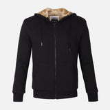 MEN HOODED FUR CARDIGAN