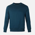 MEN BASIC SOLID FLEECE PULLOVER ROUND NECK