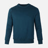 MEN BASIC SOLID FLEECE PULLOVER ROUND NECK