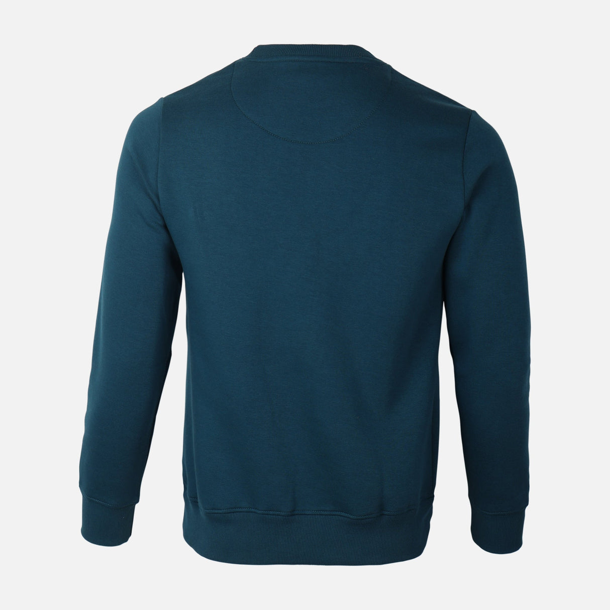 MEN BASIC SOLID FLEECE PULLOVER ROUND NECK