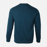 MEN BASIC SOLID FLEECE PULLOVER ROUND NECK