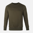MEN BASIC SOLID FLEECE PULLOVER ROUND NECK