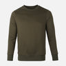 MEN BASIC SOLID FLEECE PULLOVER ROUND NECK