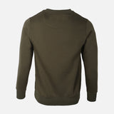 MEN BASIC SOLID FLEECE PULLOVER ROUND NECK
