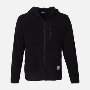 MEN FLEECE HOODED CARDIGAN