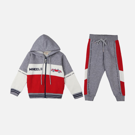 BOYS 2 PIECES SET ( JOGGER & HOODIE WITH ZIPPER )