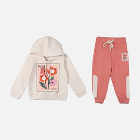 GIRLS 2 PIECES SET ( JOGGER & HOODIE )