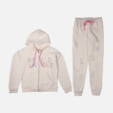 GIRLS 2 PIECES SET ( JOGGER & HOODIE WITH ZIPPER )