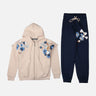GIRLS 2 PIECES SET ( JOGGER & HOODIE WITH ZIPPER )